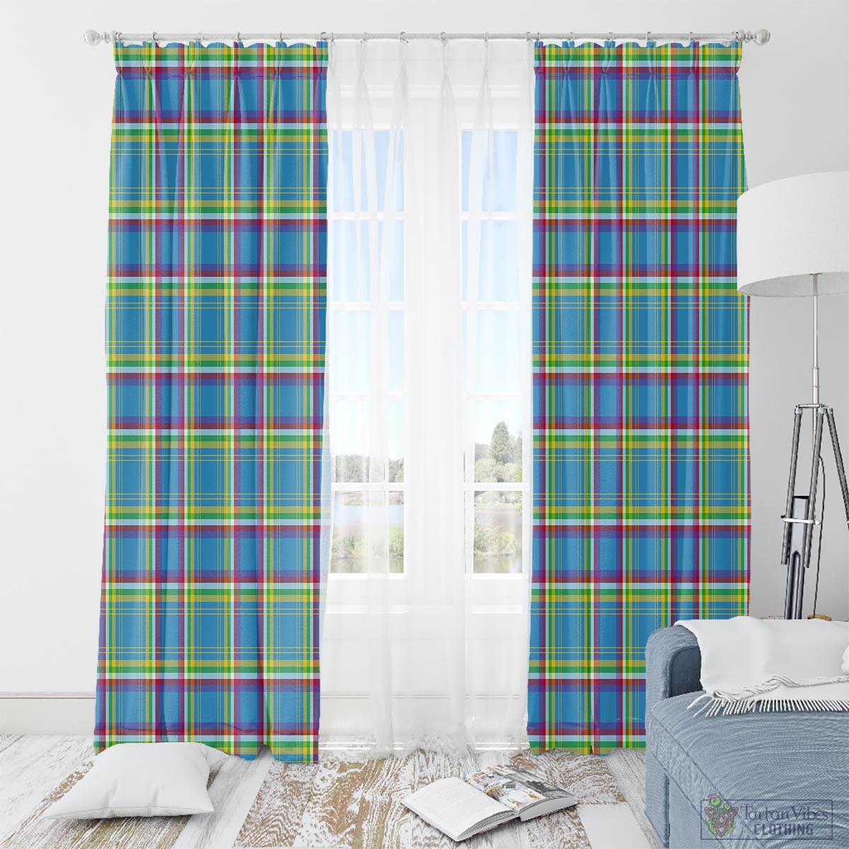 Yukon Territory Canada Tartan Window Curtain