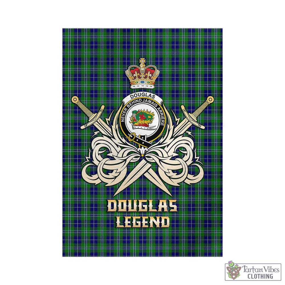 douglas-tartan-flag-with-clan-crest-and-the-golden-sword-of-courageous-legacy