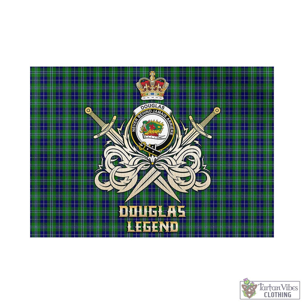 douglas-tartan-flag-with-clan-crest-and-the-golden-sword-of-courageous-legacy