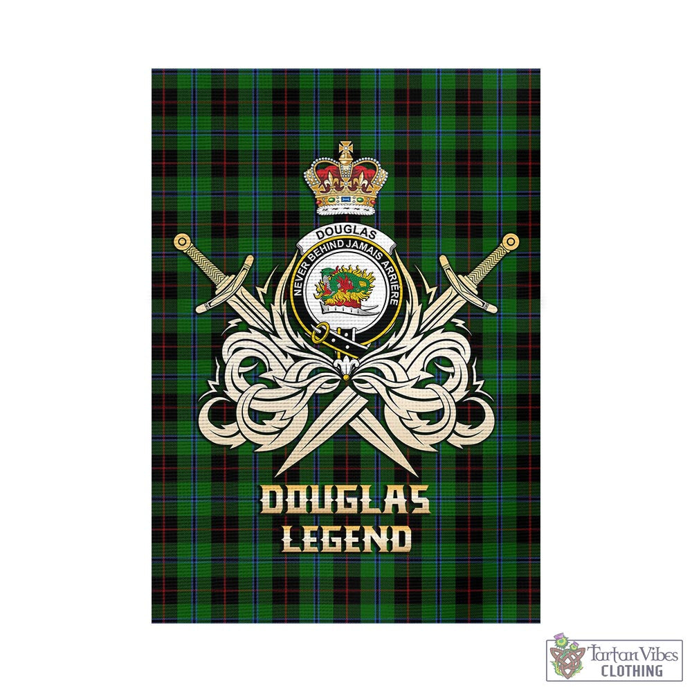 douglas-black-tartan-flag-with-clan-crest-and-the-golden-sword-of-courageous-legacy