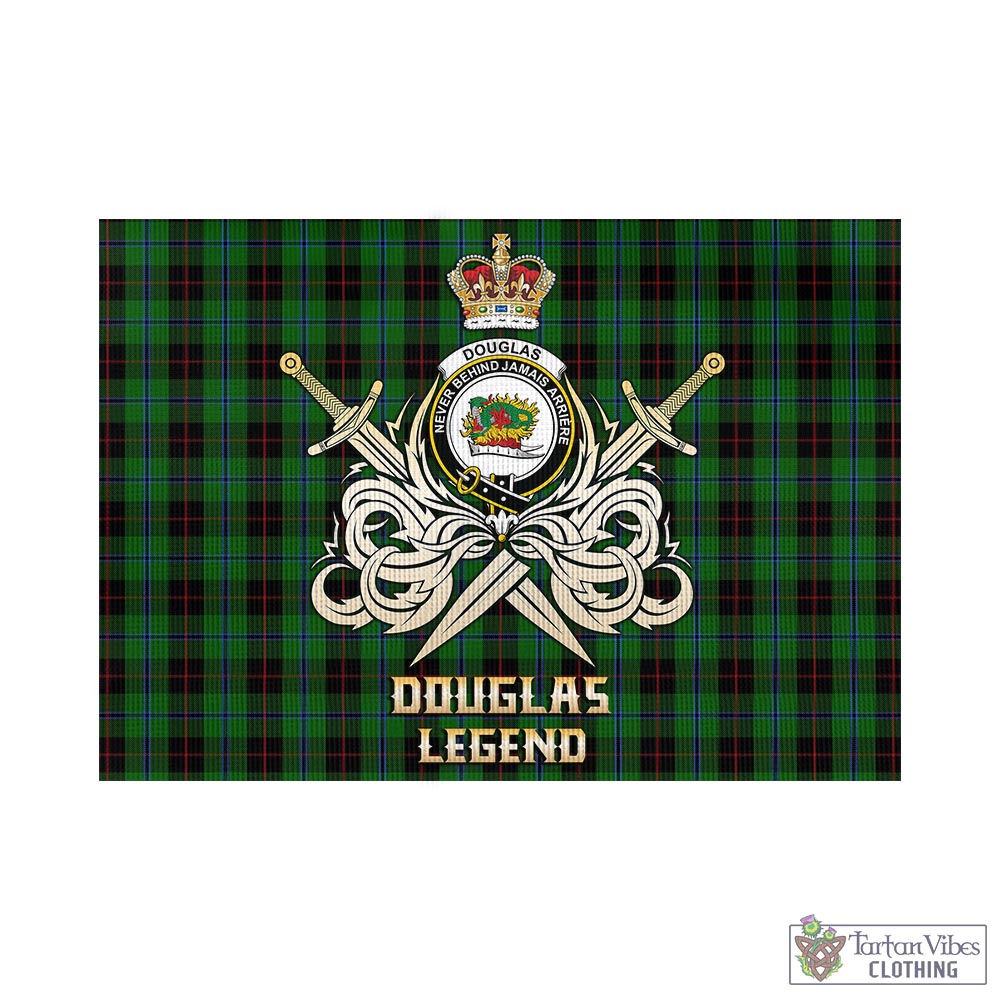 douglas-black-tartan-flag-with-clan-crest-and-the-golden-sword-of-courageous-legacy