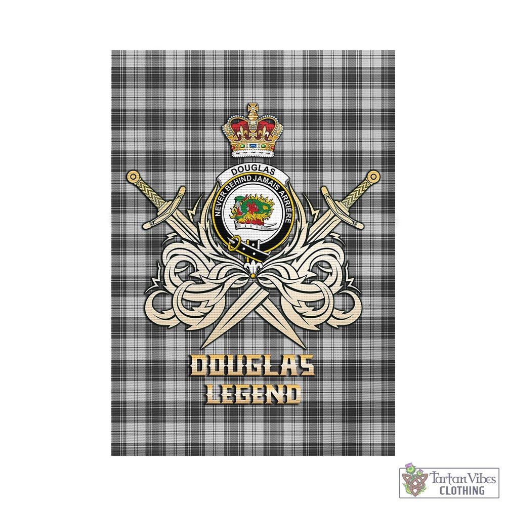 douglas-grey-modern-tartan-flag-with-clan-crest-and-the-golden-sword-of-courageous-legacy