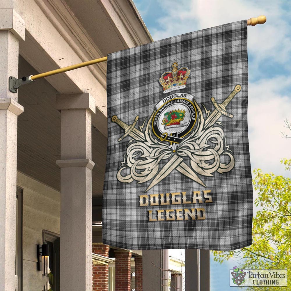 douglas-grey-modern-tartan-flag-with-clan-crest-and-the-golden-sword-of-courageous-legacy