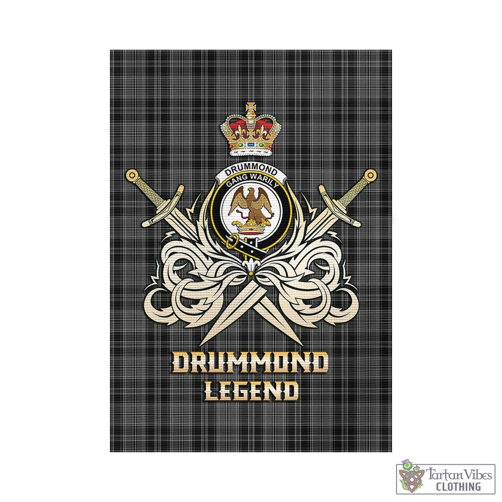 drummond-grey-tartan-flag-with-clan-crest-and-the-golden-sword-of-courageous-legacy