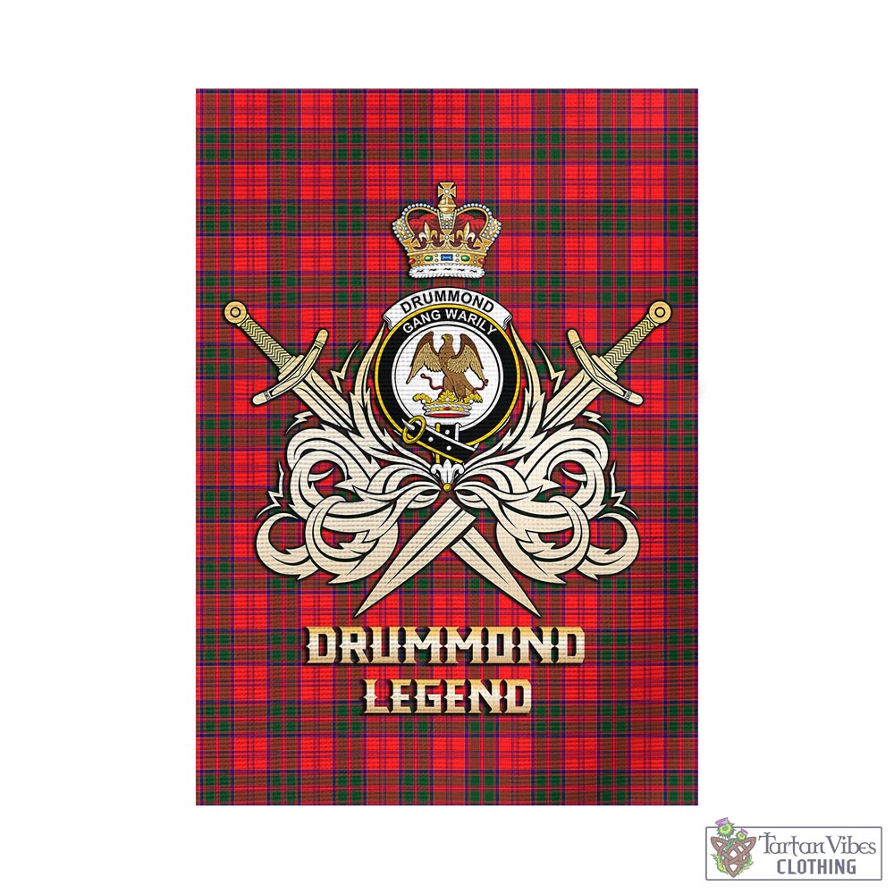 drummond-modern-tartan-flag-with-clan-crest-and-the-golden-sword-of-courageous-legacy