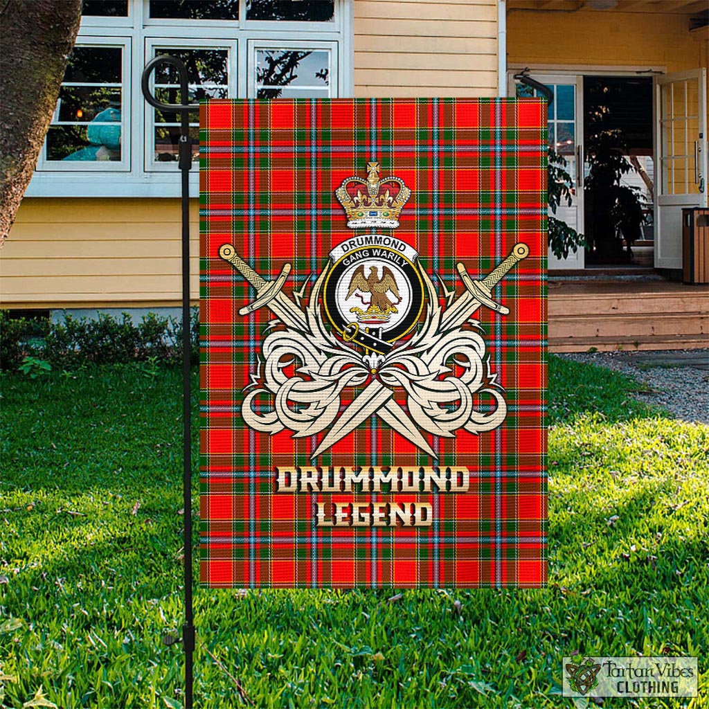 drummond-of-perth-tartan-flag-with-clan-crest-and-the-golden-sword-of-courageous-legacy