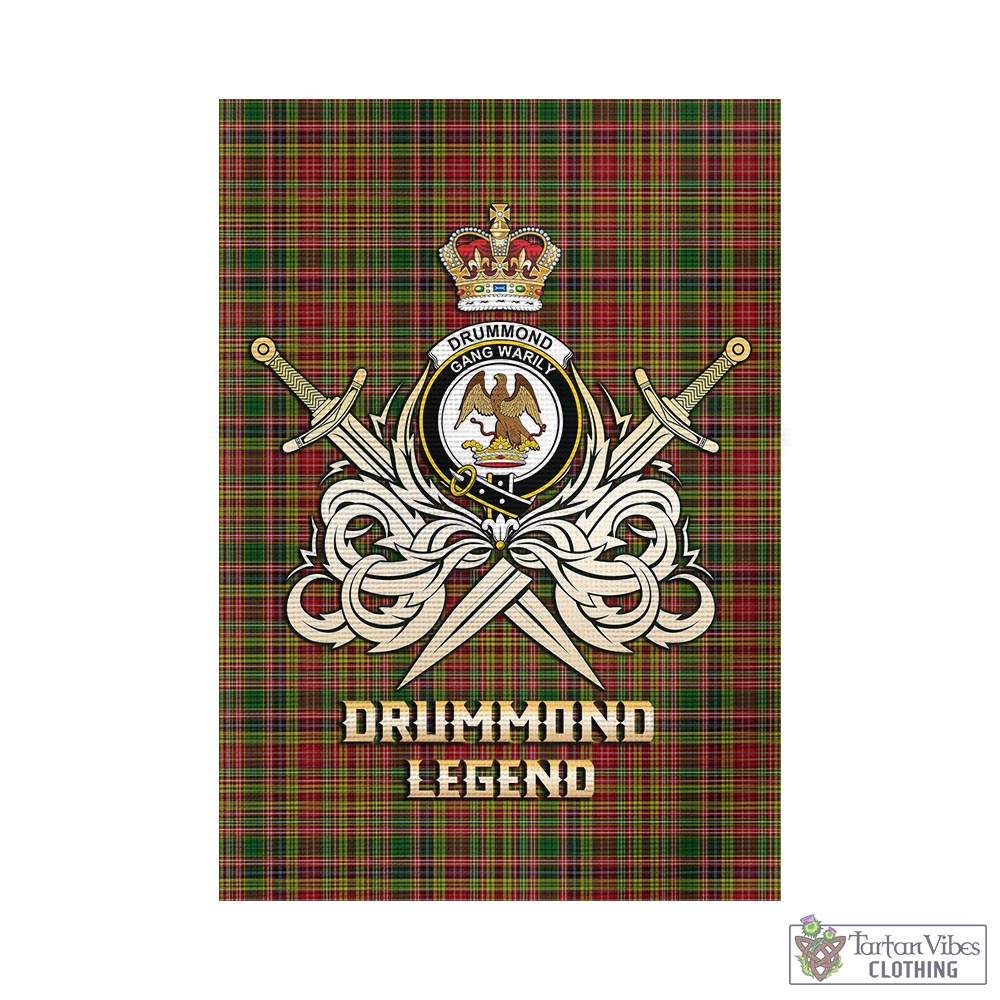 drummond-of-strathallan-tartan-flag-with-clan-crest-and-the-golden-sword-of-courageous-legacy