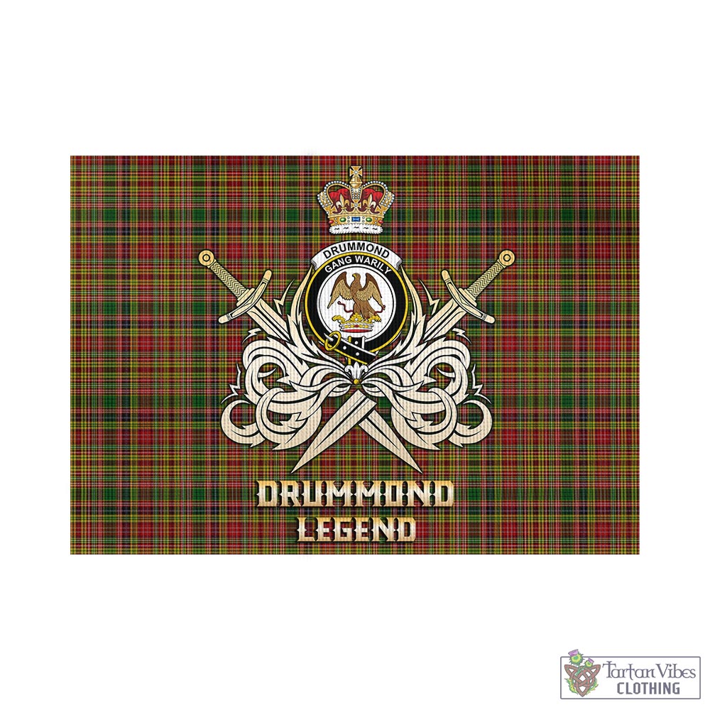 drummond-of-strathallan-tartan-flag-with-clan-crest-and-the-golden-sword-of-courageous-legacy