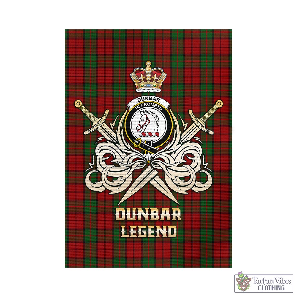 dunbar-tartan-flag-with-clan-crest-and-the-golden-sword-of-courageous-legacy