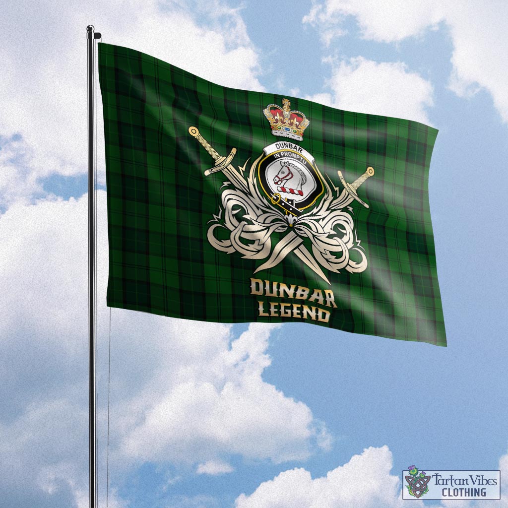 dunbar-hunting-tartan-flag-with-clan-crest-and-the-golden-sword-of-courageous-legacy