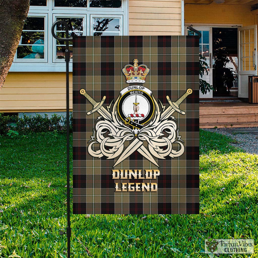 dunlop-hunting-tartan-flag-with-clan-crest-and-the-golden-sword-of-courageous-legacy