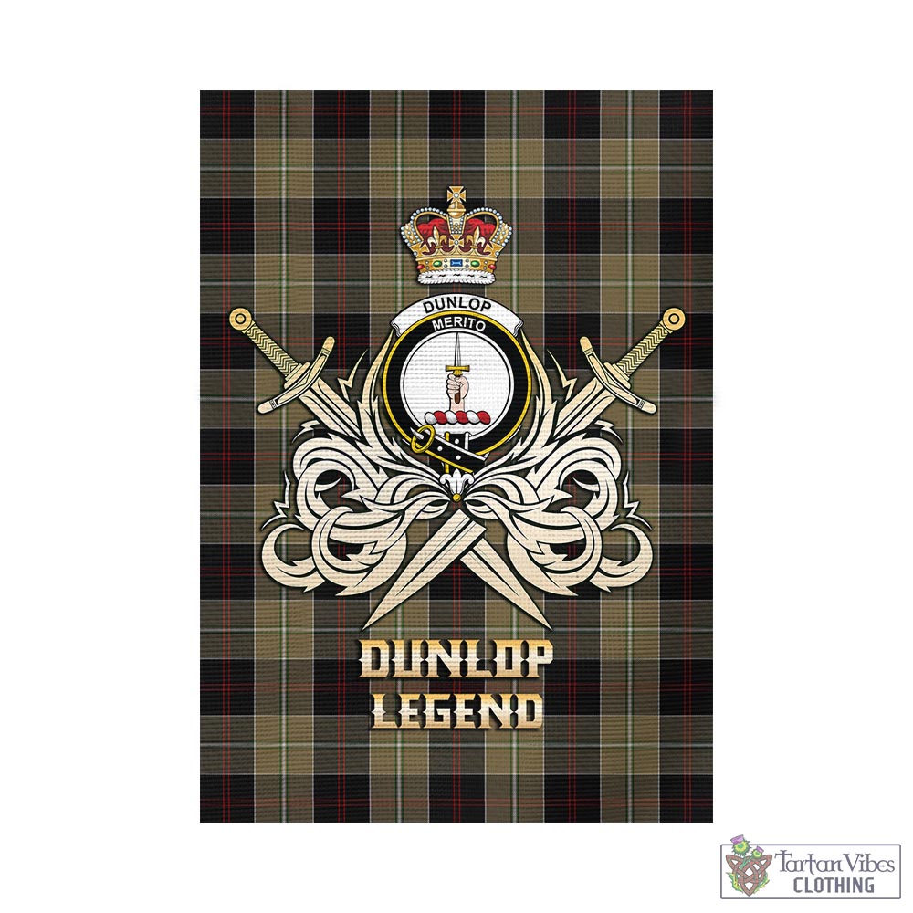 dunlop-hunting-tartan-flag-with-clan-crest-and-the-golden-sword-of-courageous-legacy