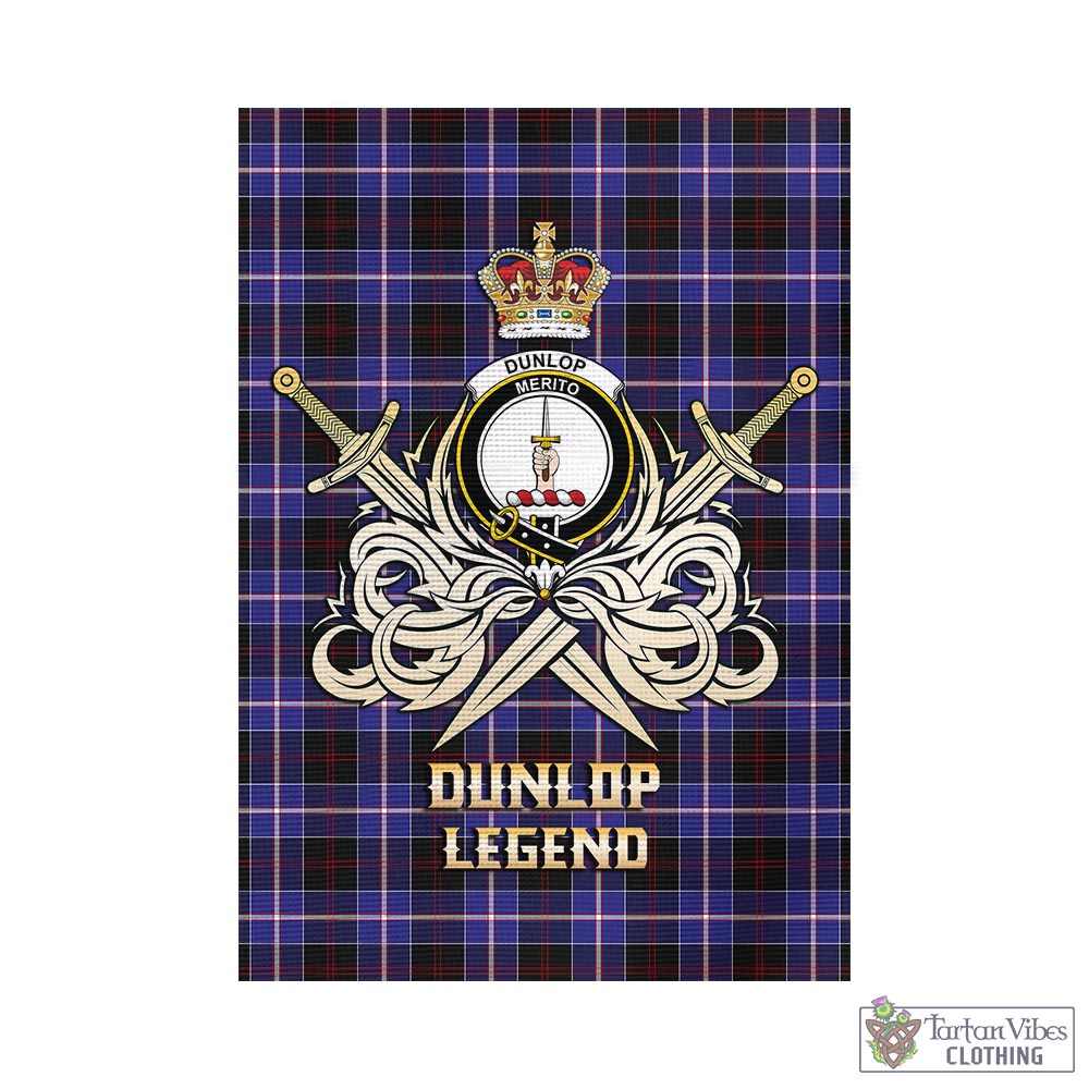 dunlop-modern-tartan-flag-with-clan-crest-and-the-golden-sword-of-courageous-legacy