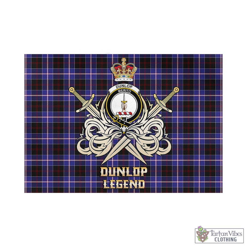 dunlop-modern-tartan-flag-with-clan-crest-and-the-golden-sword-of-courageous-legacy