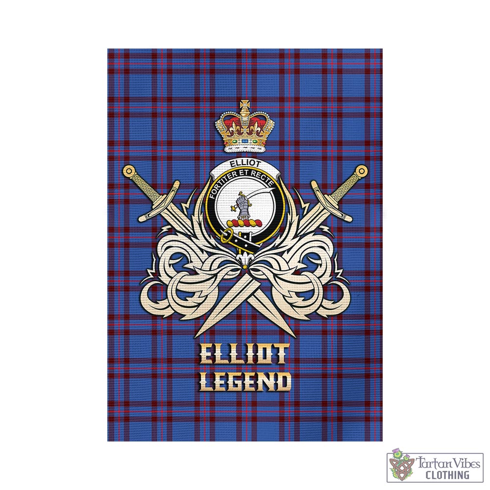 elliot-modern-tartan-flag-with-clan-crest-and-the-golden-sword-of-courageous-legacy