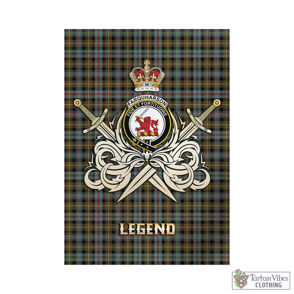 farquharson-weathered-tartan-flag-with-clan-crest-and-the-golden-sword-of-courageous-legacy