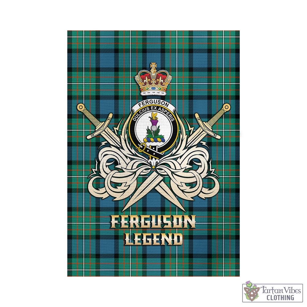 ferguson-ancient-tartan-flag-with-clan-crest-and-the-golden-sword-of-courageous-legacy