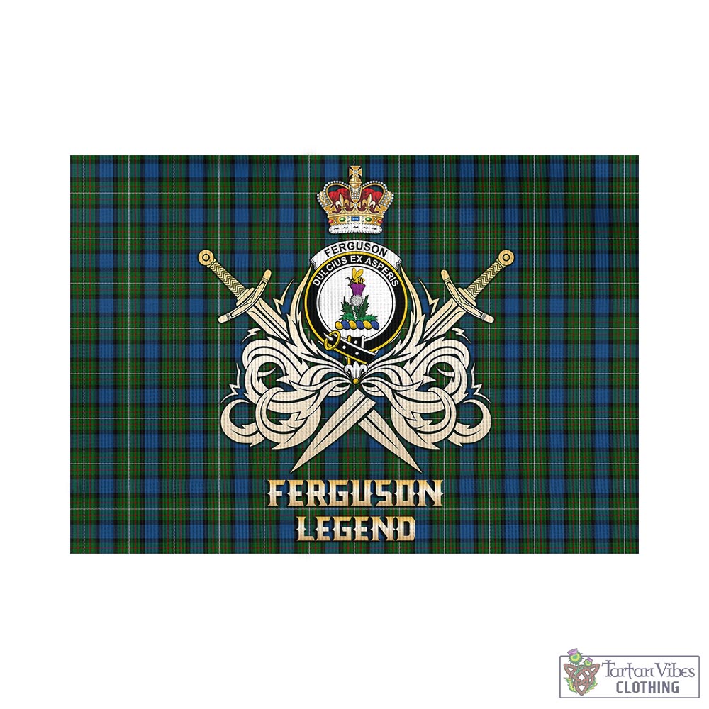 ferguson-of-atholl-tartan-flag-with-clan-crest-and-the-golden-sword-of-courageous-legacy