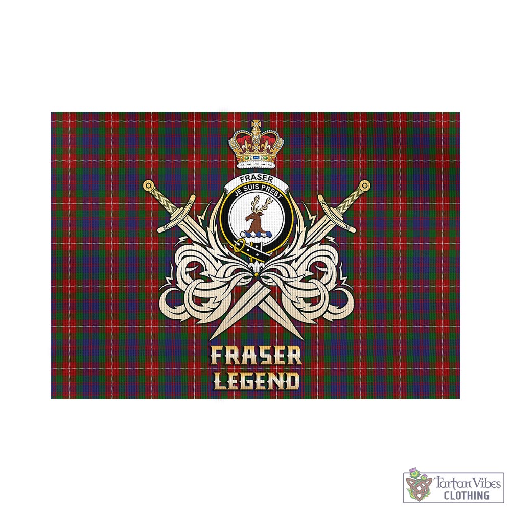 fraser-of-lovat-tartan-flag-with-clan-crest-and-the-golden-sword-of-courageous-legacy