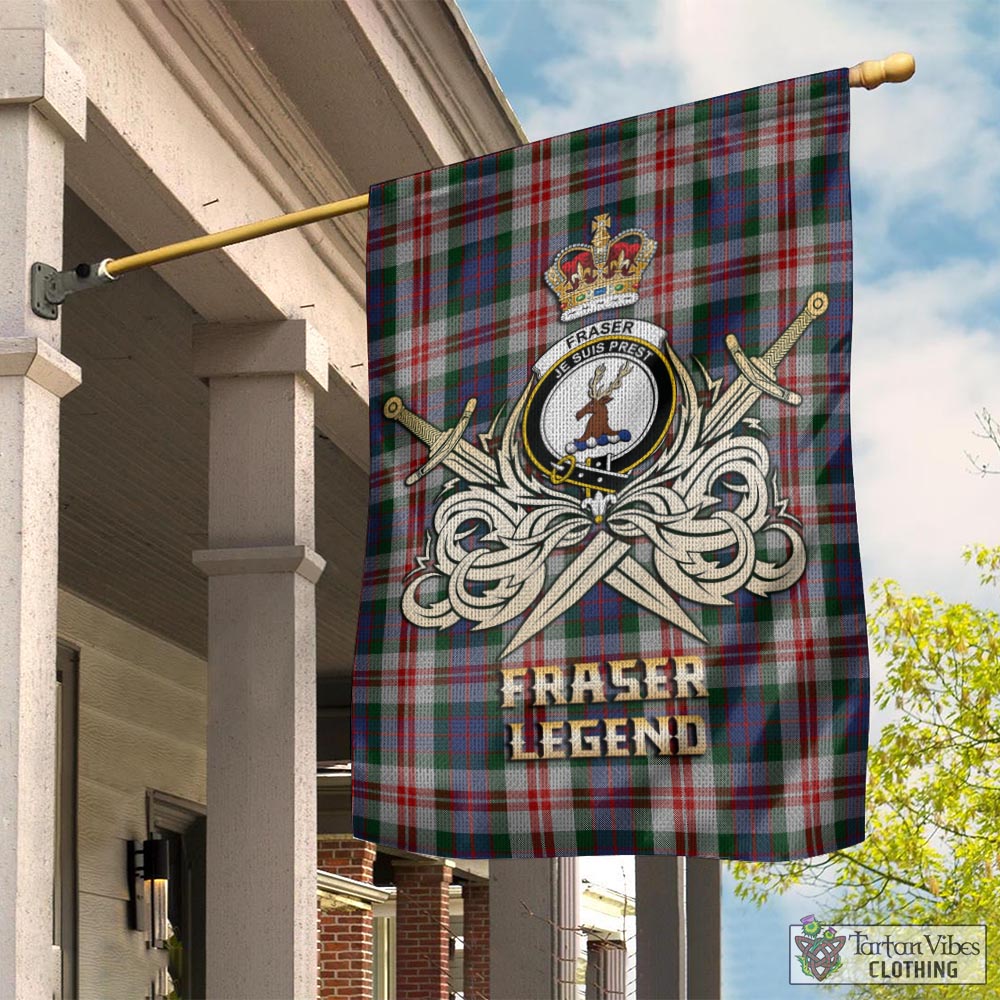 fraser-red-dress-tartan-flag-with-clan-crest-and-the-golden-sword-of-courageous-legacy