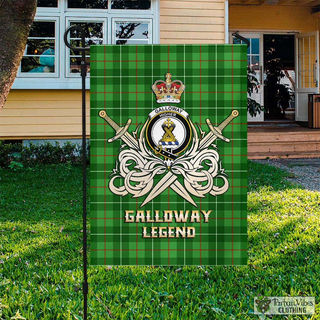 galloway-tartan-flag-with-clan-crest-and-the-golden-sword-of-courageous-legacy