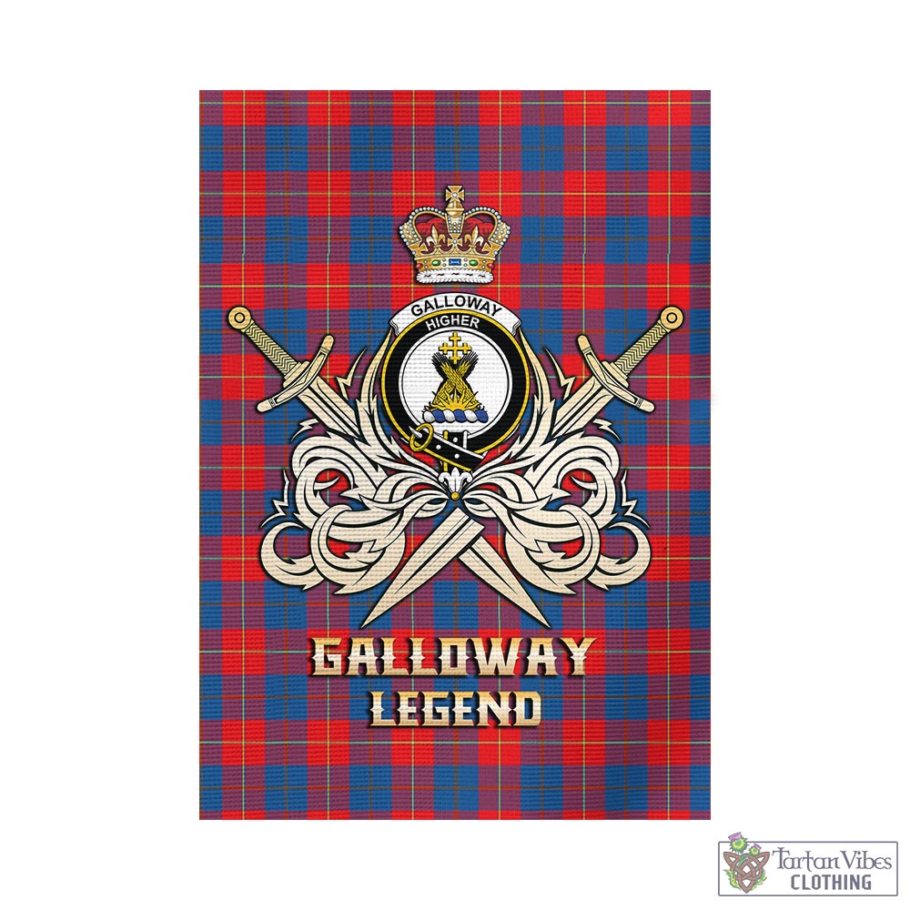 galloway-red-tartan-flag-with-clan-crest-and-the-golden-sword-of-courageous-legacy