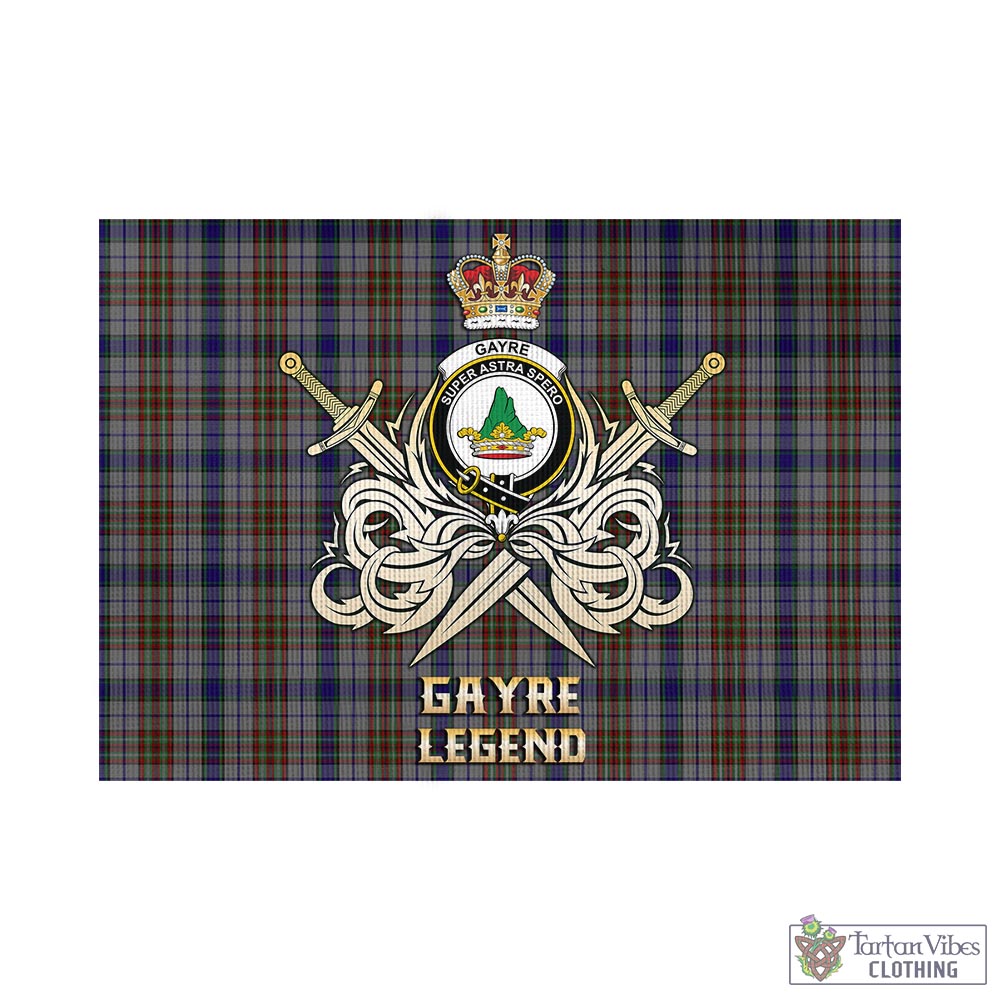 gayre-hunting-tartan-flag-with-clan-crest-and-the-golden-sword-of-courageous-legacy