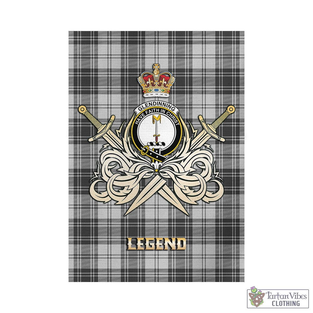 glendinning-tartan-flag-with-clan-crest-and-the-golden-sword-of-courageous-legacy