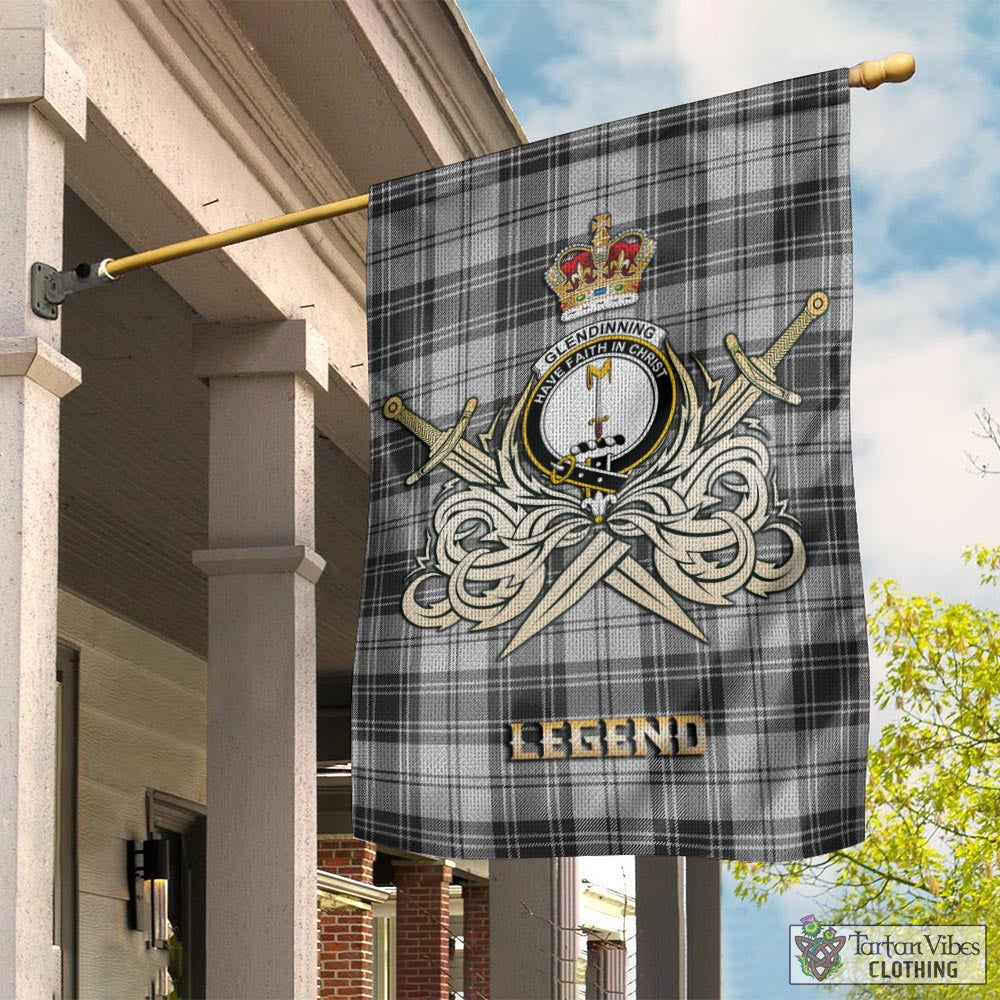 glendinning-tartan-flag-with-clan-crest-and-the-golden-sword-of-courageous-legacy