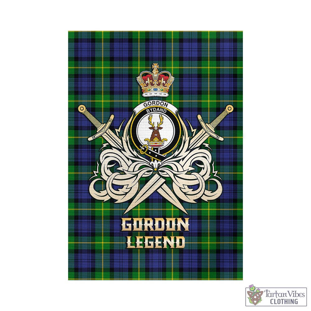 gordon-modern-tartan-flag-with-clan-crest-and-the-golden-sword-of-courageous-legacy