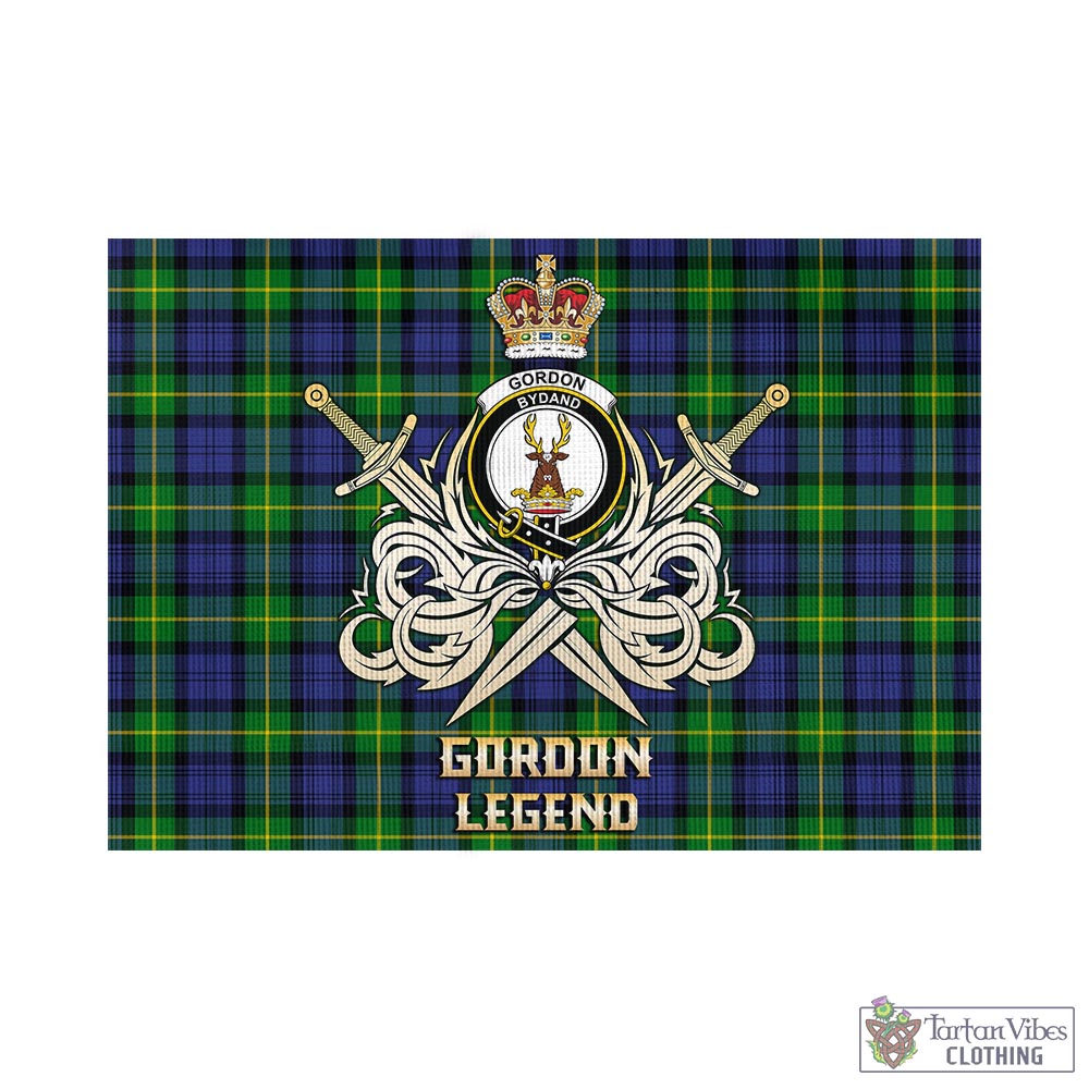 gordon-modern-tartan-flag-with-clan-crest-and-the-golden-sword-of-courageous-legacy