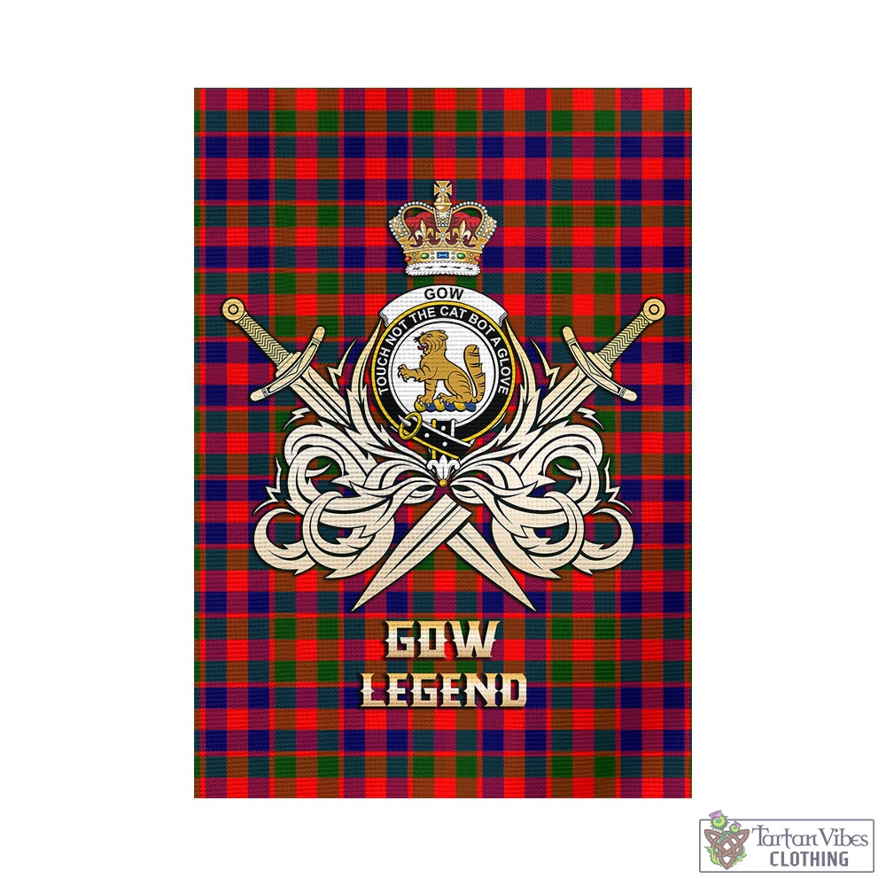 gow-modern-tartan-flag-with-clan-crest-and-the-golden-sword-of-courageous-legacy