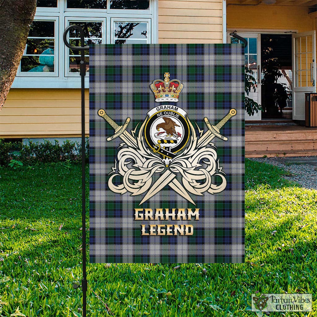 graham-dress-tartan-flag-with-clan-crest-and-the-golden-sword-of-courageous-legacy