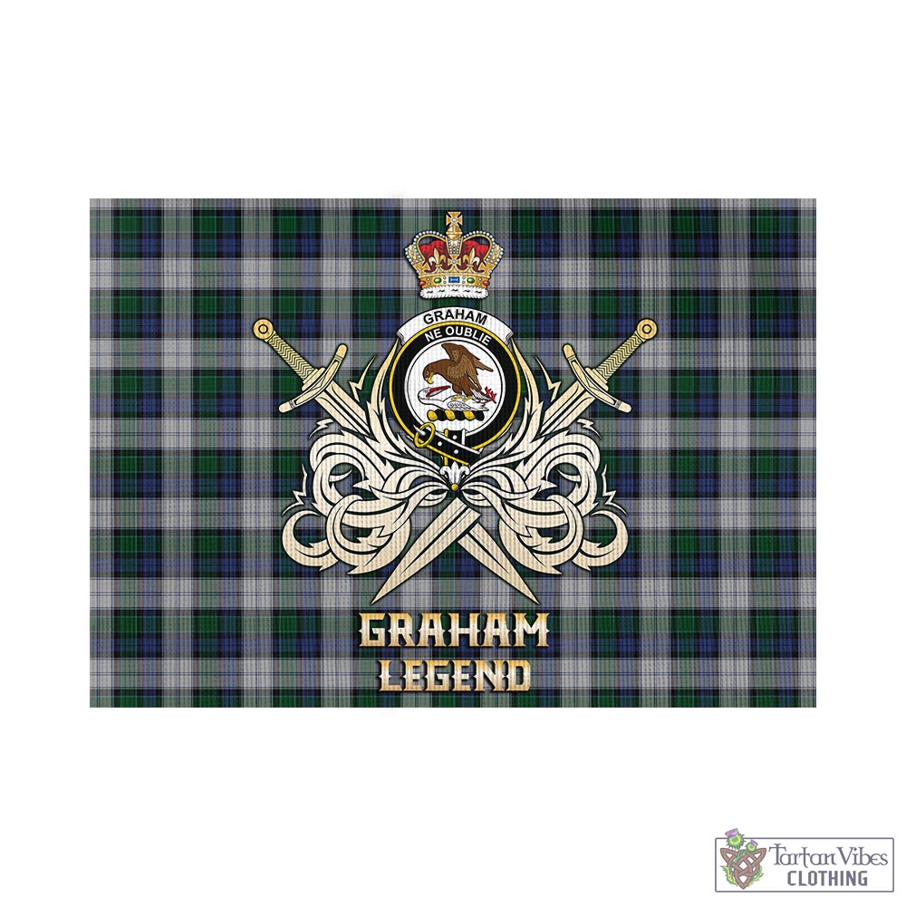 graham-dress-tartan-flag-with-clan-crest-and-the-golden-sword-of-courageous-legacy