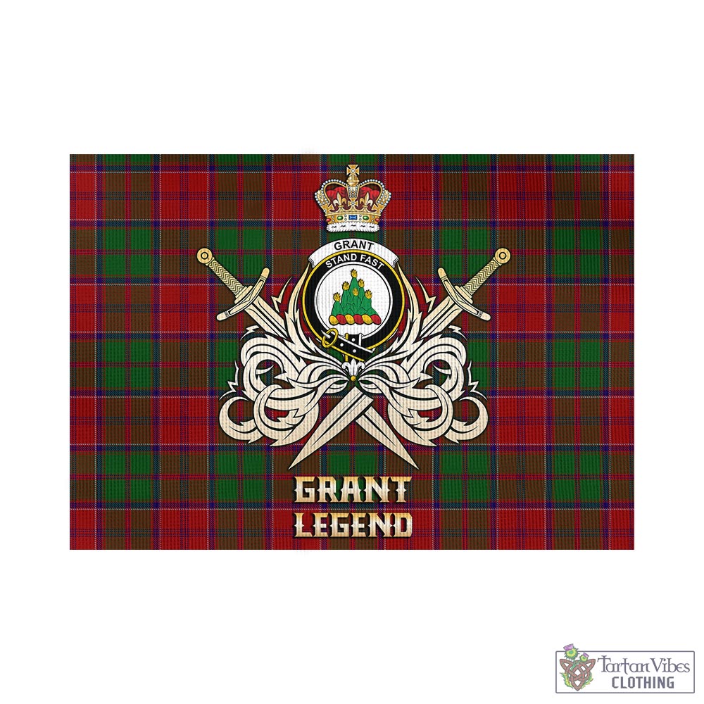 grant-tartan-flag-with-clan-crest-and-the-golden-sword-of-courageous-legacy