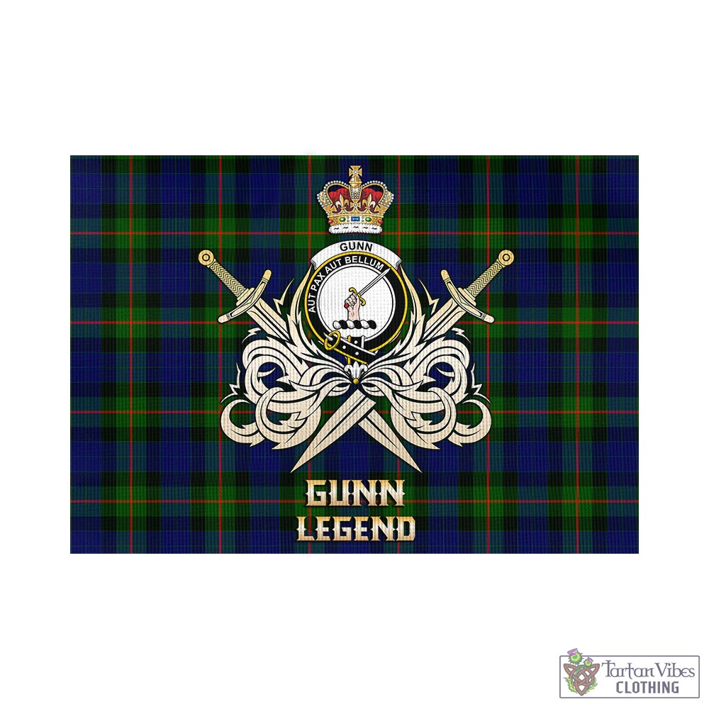 gunn-modern-tartan-flag-with-clan-crest-and-the-golden-sword-of-courageous-legacy