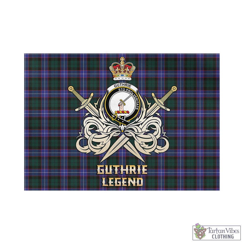 guthrie-modern-tartan-flag-with-clan-crest-and-the-golden-sword-of-courageous-legacy