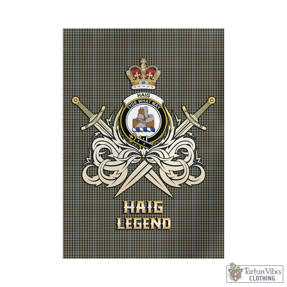 haig-tartan-flag-with-clan-crest-and-the-golden-sword-of-courageous-legacy