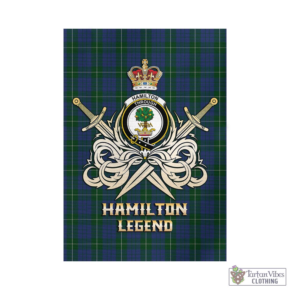 hamilton-hunting-tartan-flag-with-clan-crest-and-the-golden-sword-of-courageous-legacy