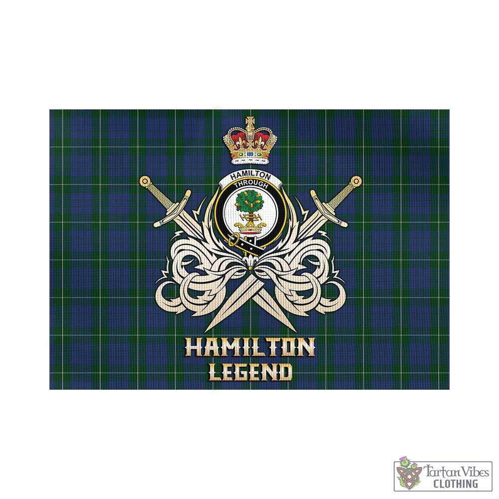 hamilton-hunting-tartan-flag-with-clan-crest-and-the-golden-sword-of-courageous-legacy