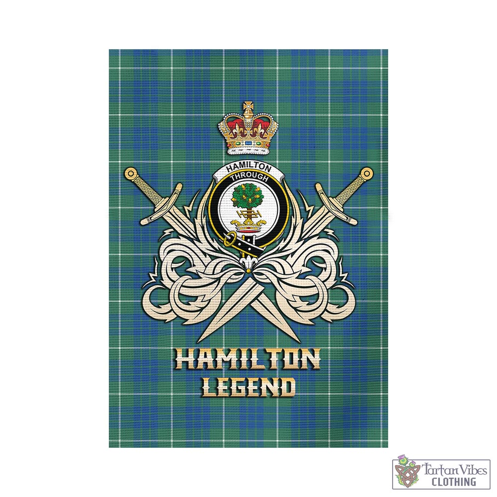 hamilton-hunting-ancient-tartan-flag-with-clan-crest-and-the-golden-sword-of-courageous-legacy