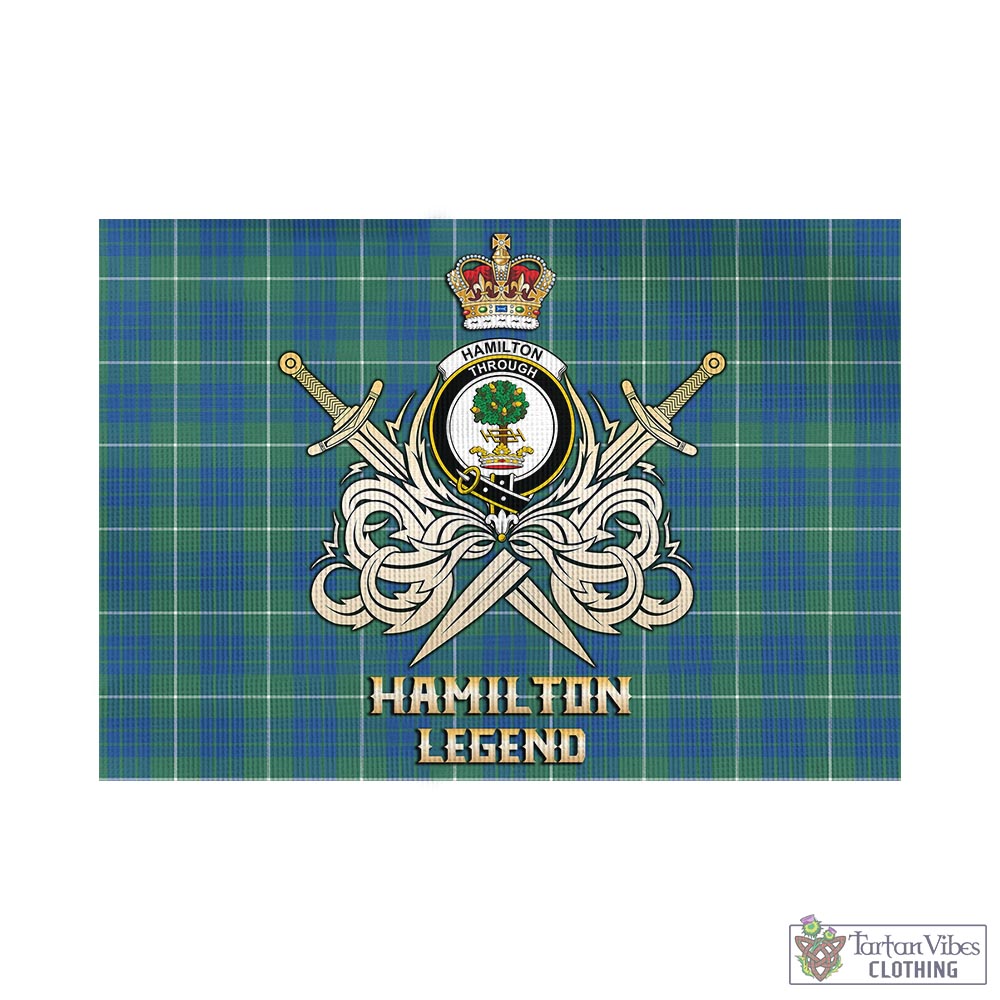 hamilton-hunting-ancient-tartan-flag-with-clan-crest-and-the-golden-sword-of-courageous-legacy