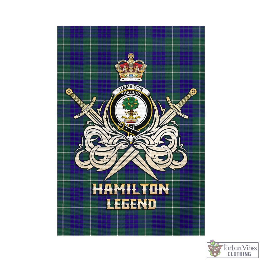 hamilton-hunting-modern-tartan-flag-with-clan-crest-and-the-golden-sword-of-courageous-legacy