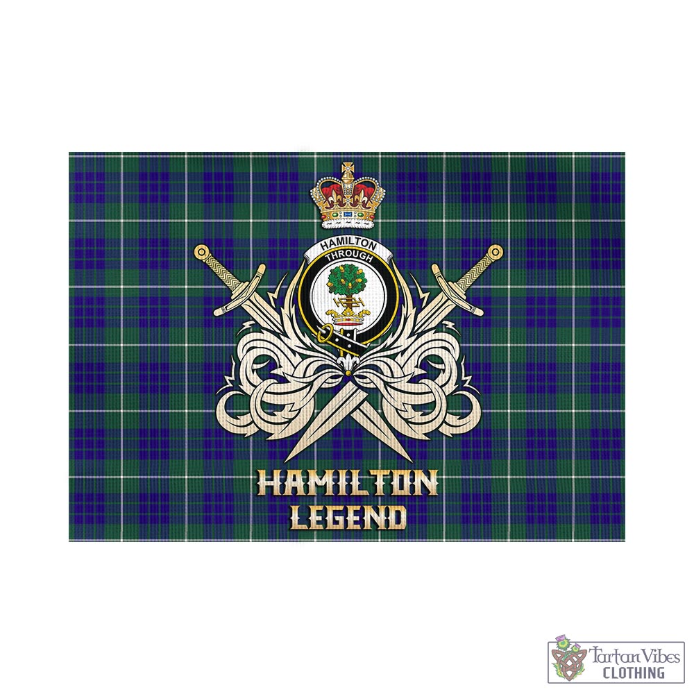 hamilton-hunting-modern-tartan-flag-with-clan-crest-and-the-golden-sword-of-courageous-legacy