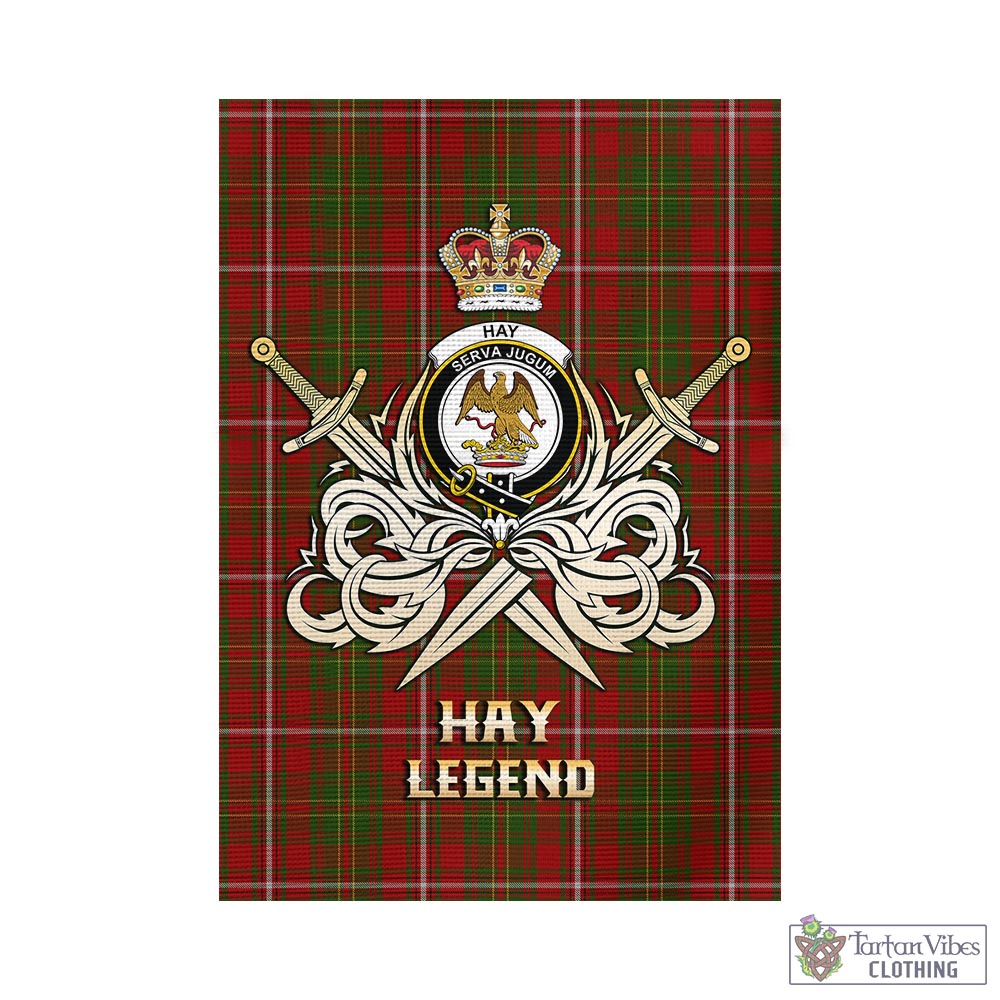 hay-tartan-flag-with-clan-crest-and-the-golden-sword-of-courageous-legacy