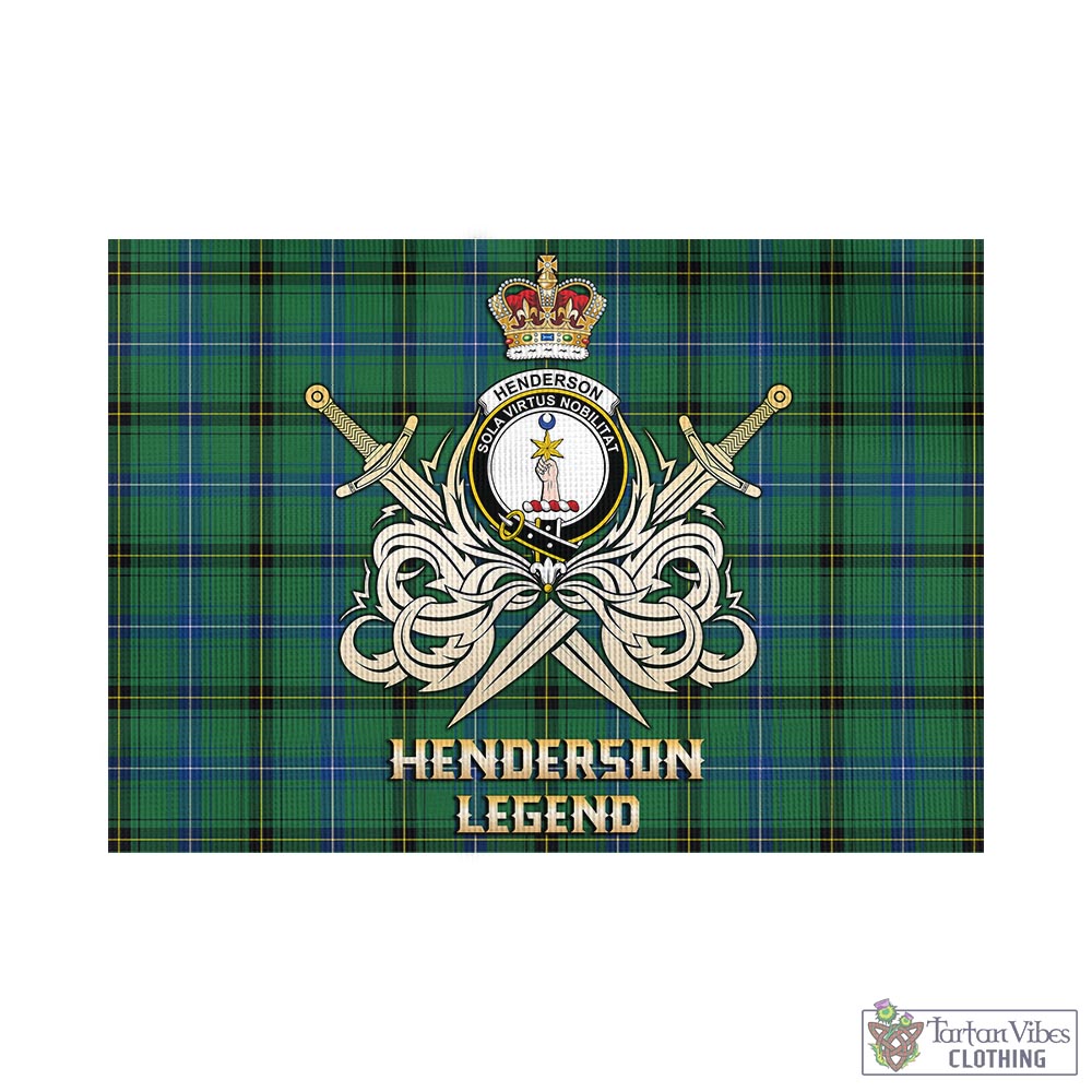 henderson-ancient-tartan-flag-with-clan-crest-and-the-golden-sword-of-courageous-legacy