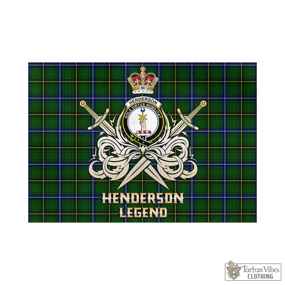 henderson-modern-tartan-flag-with-clan-crest-and-the-golden-sword-of-courageous-legacy