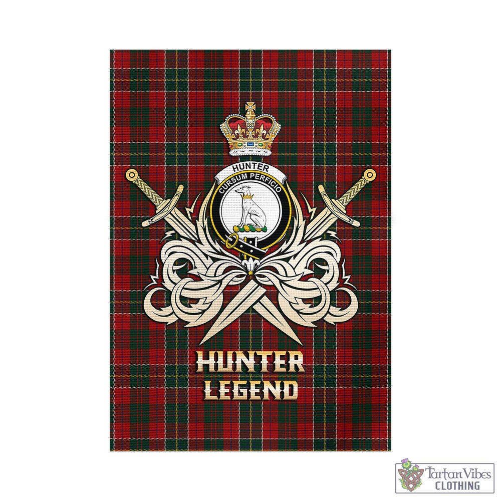 hunter-usa-tartan-flag-with-clan-crest-and-the-golden-sword-of-courageous-legacy