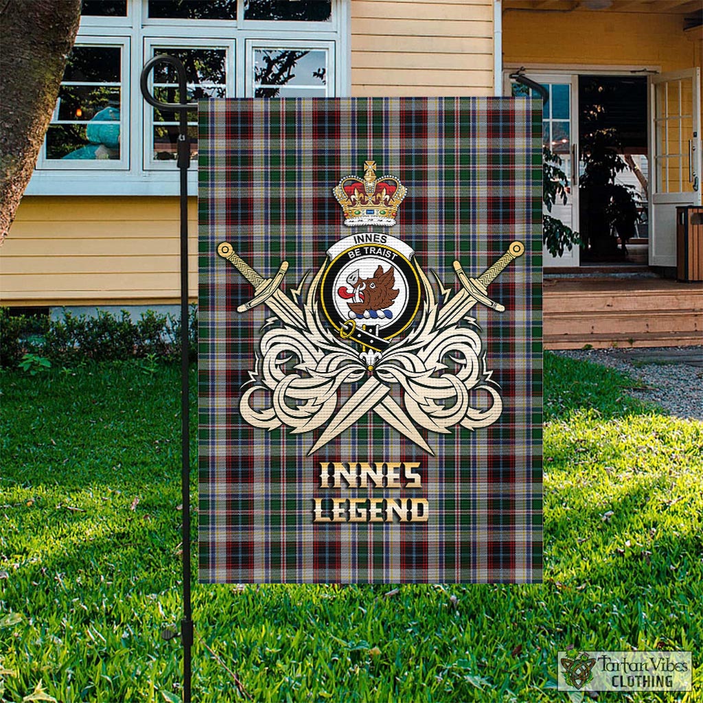 innes-dress-tartan-flag-with-clan-crest-and-the-golden-sword-of-courageous-legacy