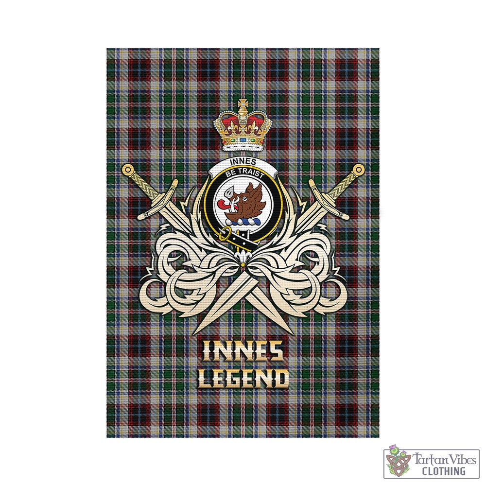 innes-dress-tartan-flag-with-clan-crest-and-the-golden-sword-of-courageous-legacy